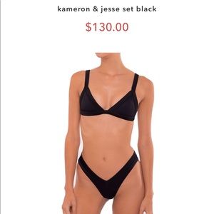 Oneone swimwear Kameron and Jesse set in black
